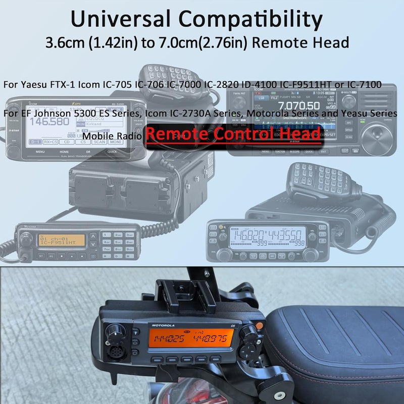 HYS Heavy Duty Clamp Detachable Front Panel Holder Mount, The Bracket Secures The Front Panel Working for Yaesu FTX-1 Icom IC-705 Yaesu All FTM FT-8900R Series and Motorola Detachable Control Head - Image 3